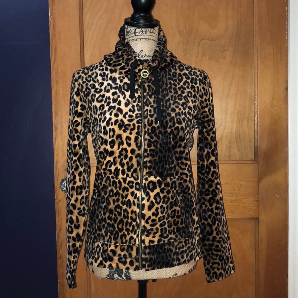 Anne Klein Sport Animal Print Zip Jacket